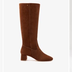Larroude Edie Boot In Burnt Umber Suede - 7